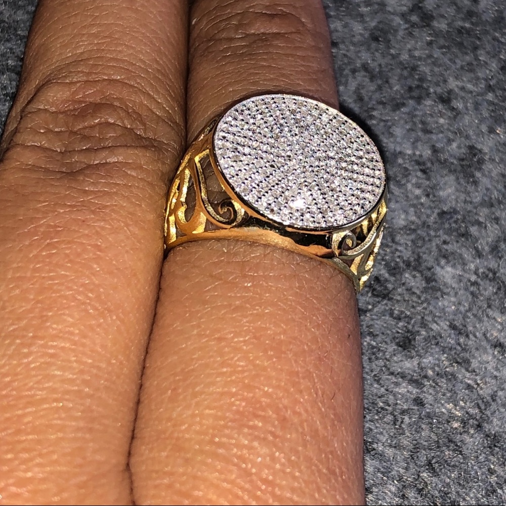 Men’s custom made real diamond pinky ring .54cttw - Picture 1 of 7